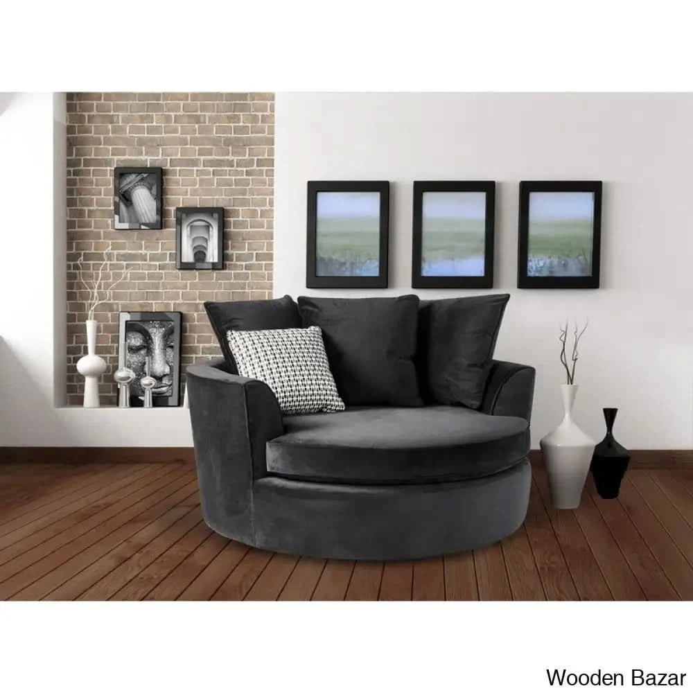 Modern Premium Barrel Shape Sofa Couch for Home Office Wooden Bazar