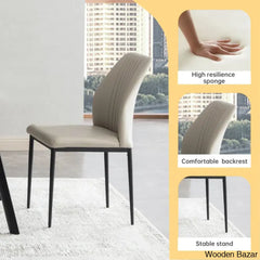 Modern Round Dining Table Set | Space-Saving Leisure Coffee With 6 Chairs