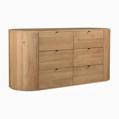 Gharel Modern Round Dresser (66") - Wooden Bazar