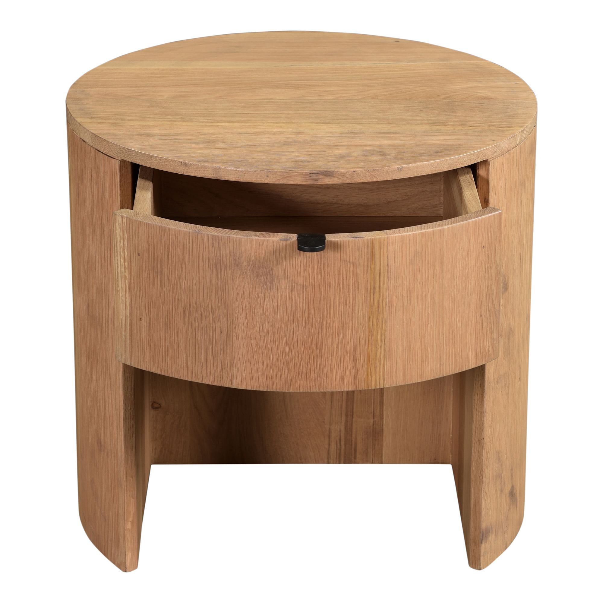 Waouner Modern Round Bedside Table - Wooden bazar