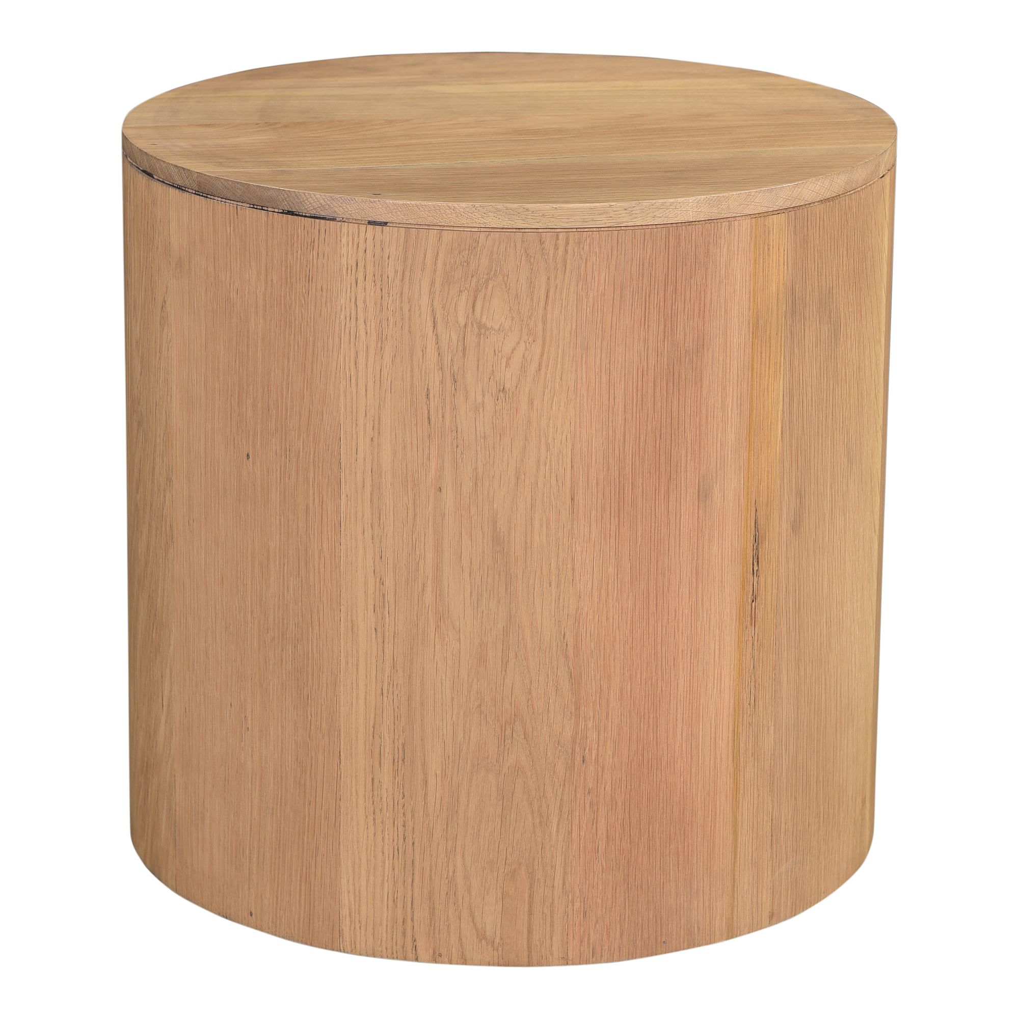 Waouner Modern Round Bedside Table - Wooden bazar