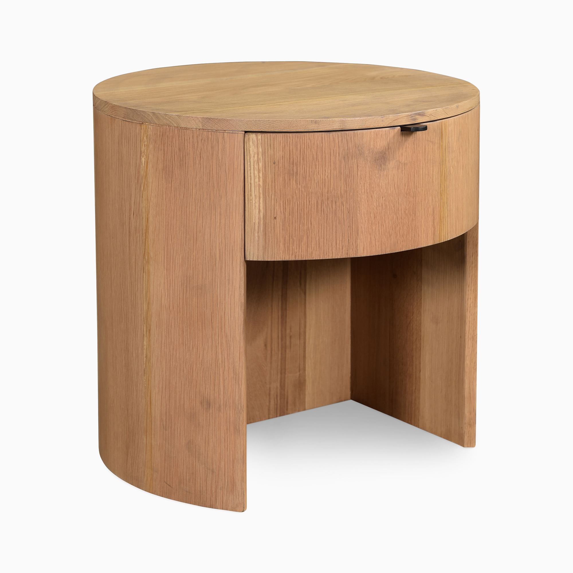 Waouner Modern Round Bedside Table - Wooden bazar