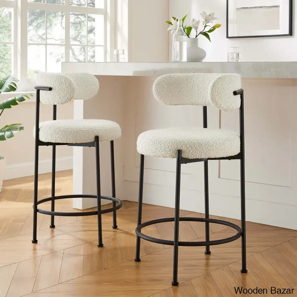 Modwayl Luxury Counter Stools For Luxe Living (Set Of 2)- Wooden Bazar