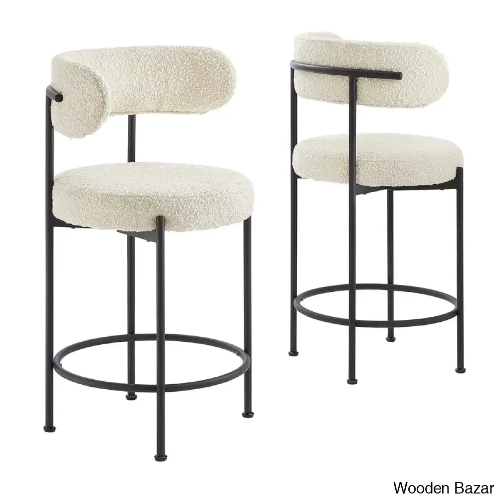 Modwayl Luxury Counter Stools For Luxe Living (Set Of 2)- Wooden Bazar