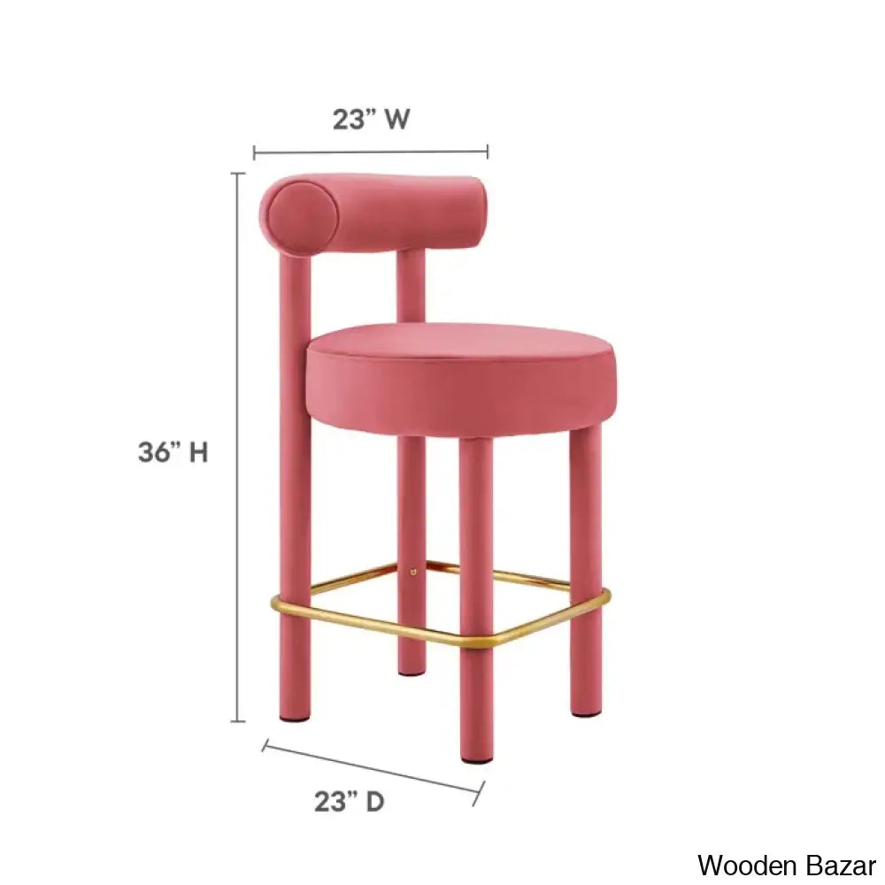 Modwayo Toulouse Counter And Bar Stool (Set Of 2)