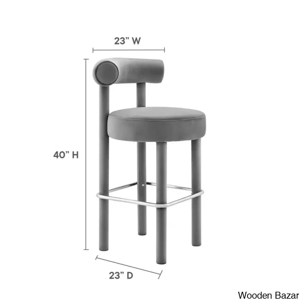 Modwayo Toulouse Counter And Bar Stool (Set Of 2)