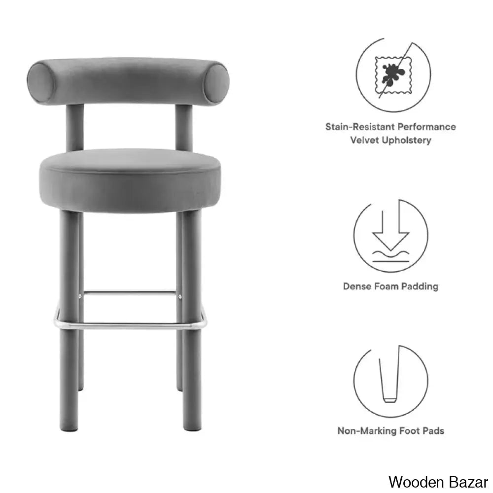 Modwayo Toulouse Counter And Bar Stool (Set Of 2)