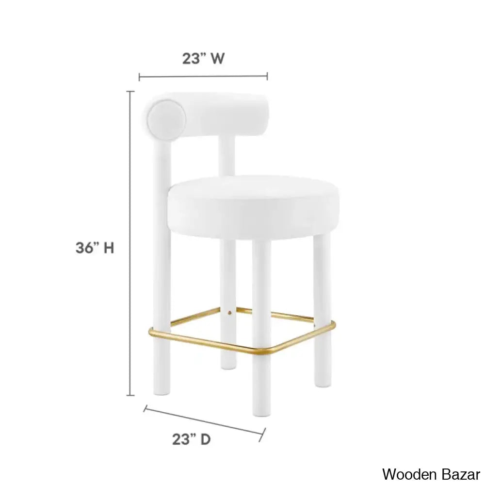 Modwayo Toulouse Counter And Bar Stool (Set Of 2)