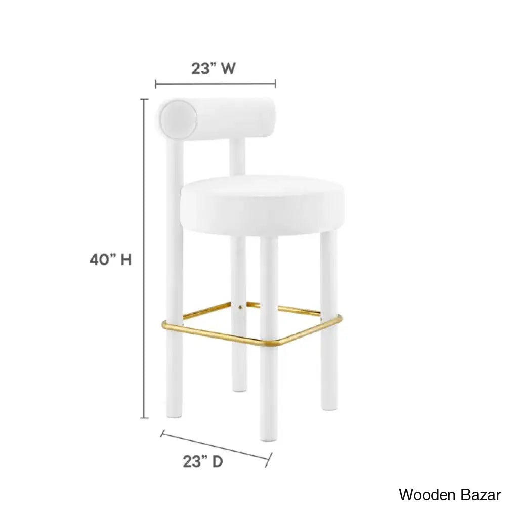 Modwayo Toulouse Counter And Bar Stool (Set Of 2)