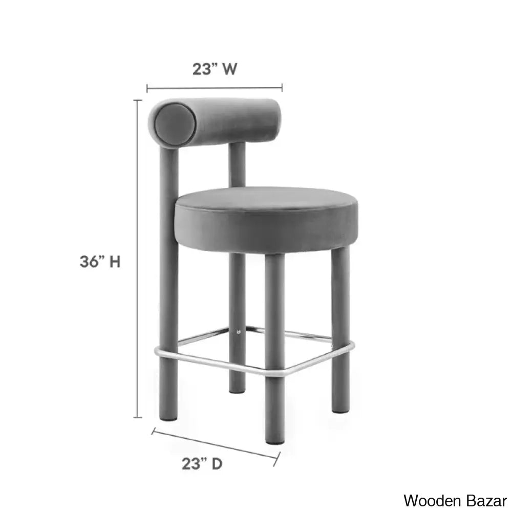 Modwayo Toulouse Counter And Bar Stool (Set Of 2)