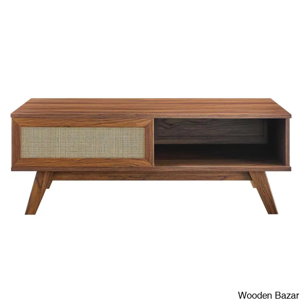 Modways Soma Coffee And Center Table Walnut