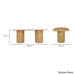 Moe Dining Table In Double Pedestal Elegance Crafted To Perfection