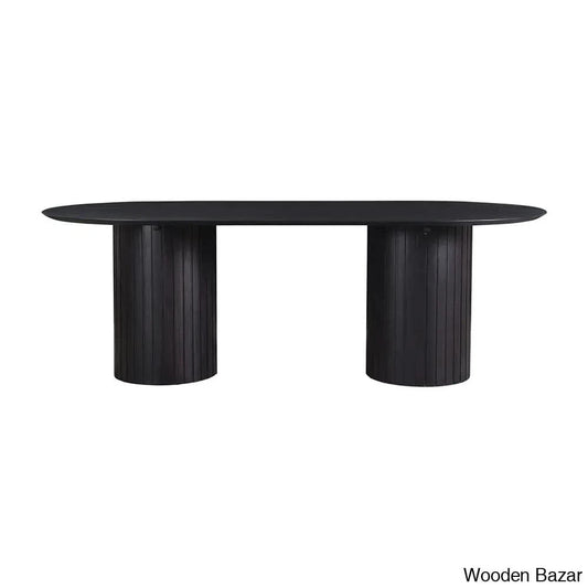 Moe Dining Table In Double Pedestal Elegance Crafted To Perfection