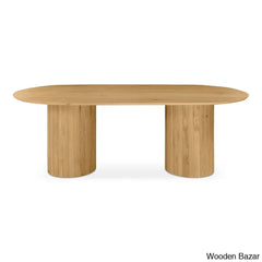 Moe Dining Table In Double Pedestal Elegance Crafted To Perfection