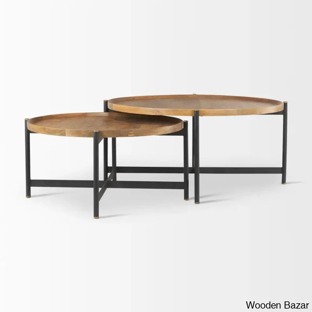 Molise Solid Wood Top Coffee Table And Center Table