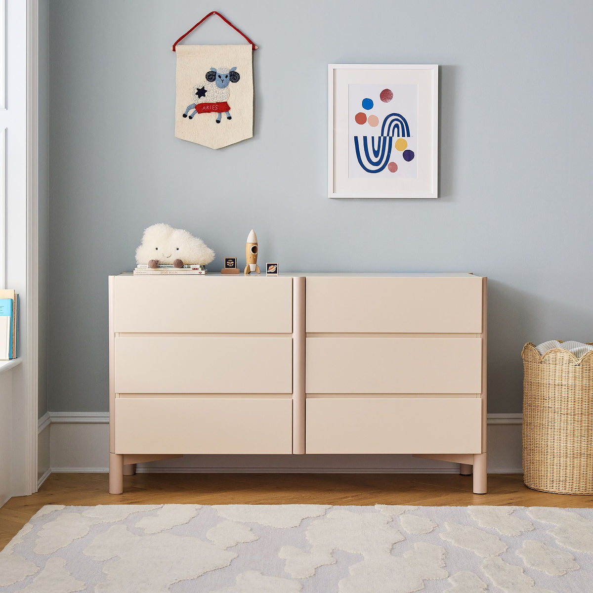 Paskil  6-Drawer Dresser (54.5") - Wooden bazar