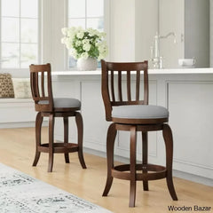 Morganc Swivel Upholstered Counter And Bar Stool With Solid Wood Frame