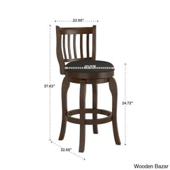 Morganc Swivel Upholstered Counter And Bar Stool With Solid Wood Frame