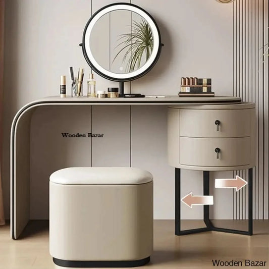 Myrasol Vanity Dressing Table With Lighted Mirror And Stool