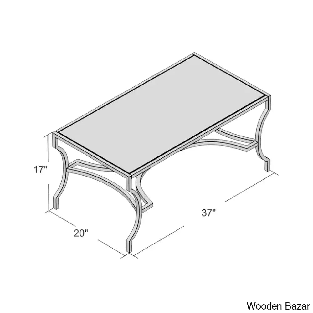 Naidan Glass Top Coffee And Center Table