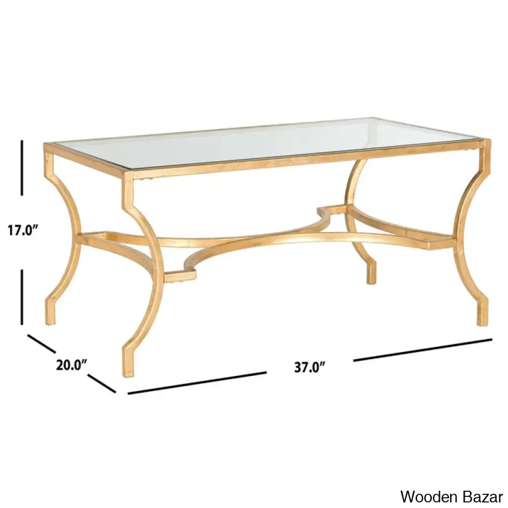 Naidan Glass Top Coffee And Center Table