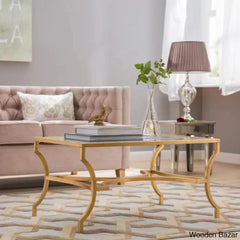 Naidan Glass Top Coffee And Center Table