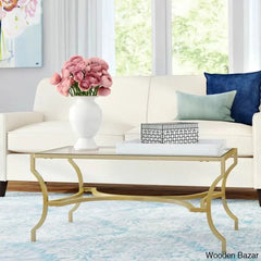 Naidan Glass Top Coffee And Center Table