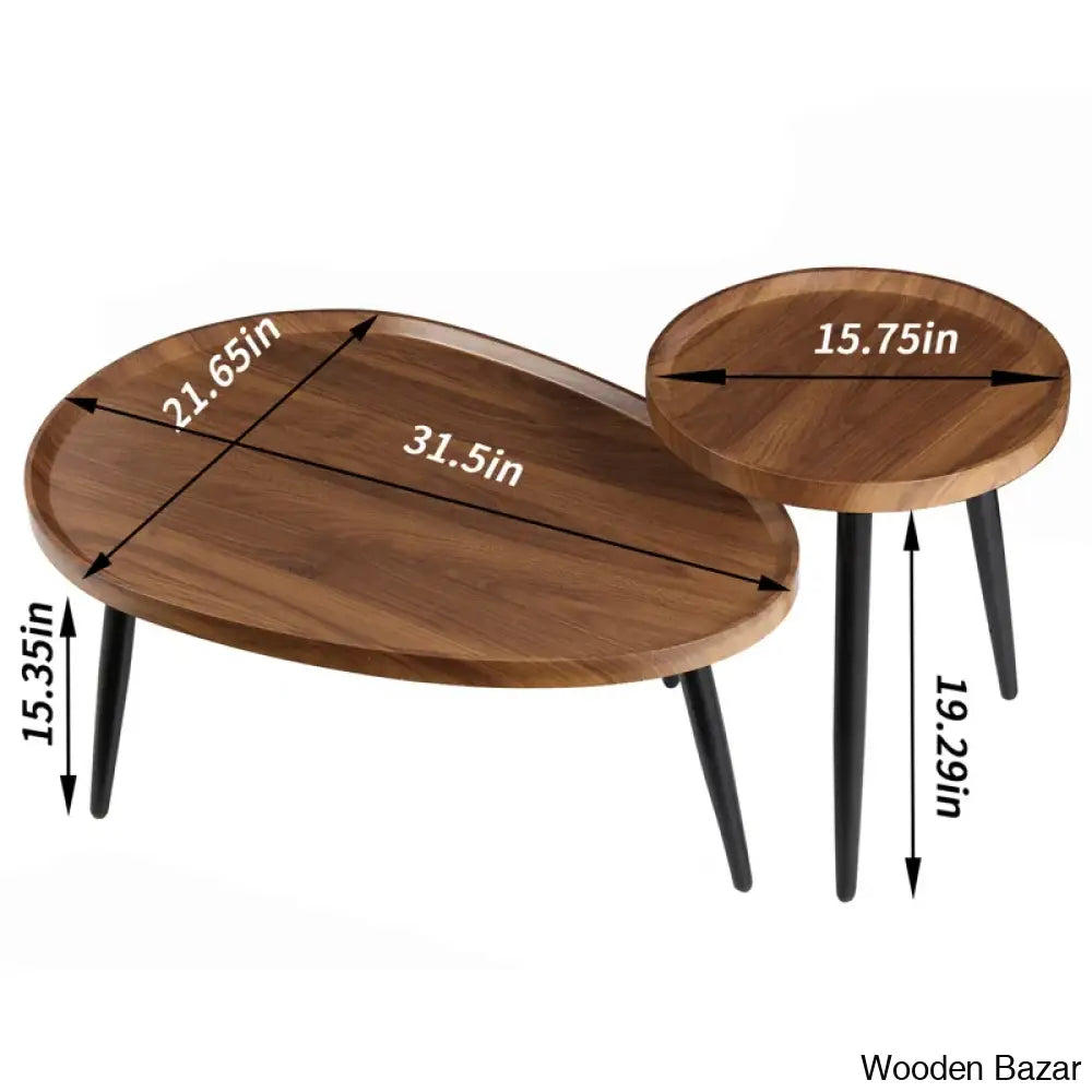 Naier Nesting Coffee And Center Table