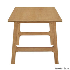 Nan Latest 5 Seater Trestle Dining Set - Wooden Bazar