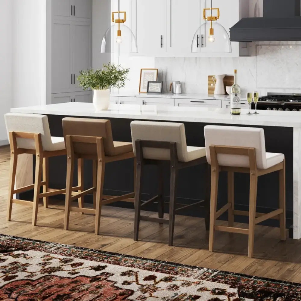 Natah Upholstered Counter And Bar Stool Set