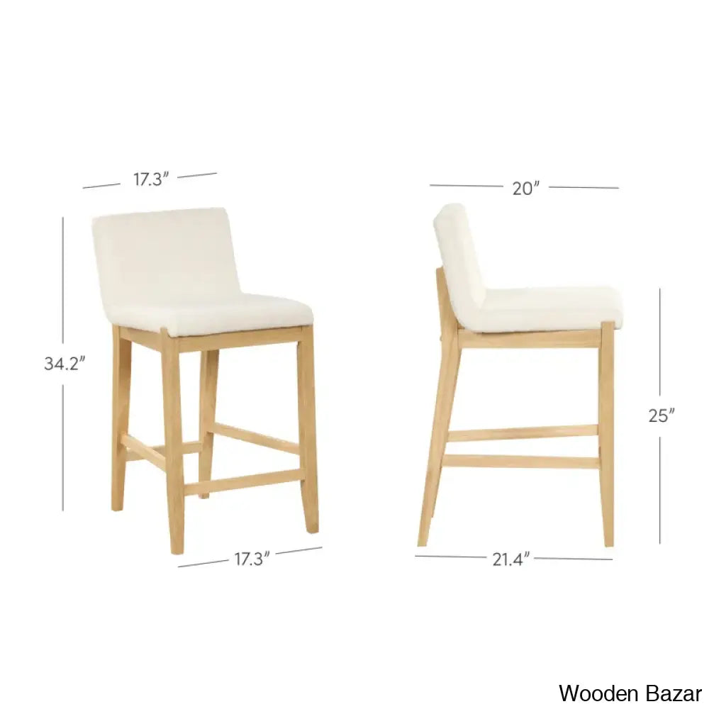 Natah Upholstered Counter And Bar Stool Set