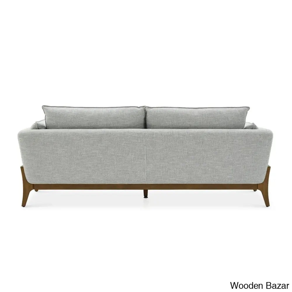 Nattalie Solid Wood Sofa With Arm And Backrest - Wooden Bazar