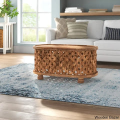 Neiges Solid Wood Coffee Table And Center