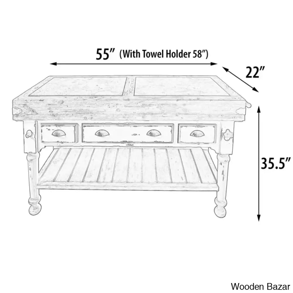 Nella Marble Top Kitchen Island Trolley Cart Cabinet Kitchen Island With Storage