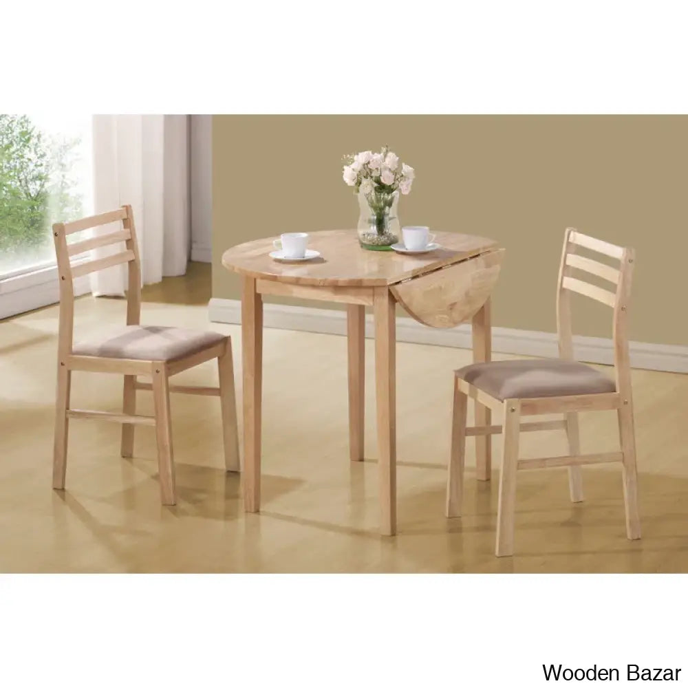 Nelly Modern 2 Seater Wooden Dining Table Set For Living