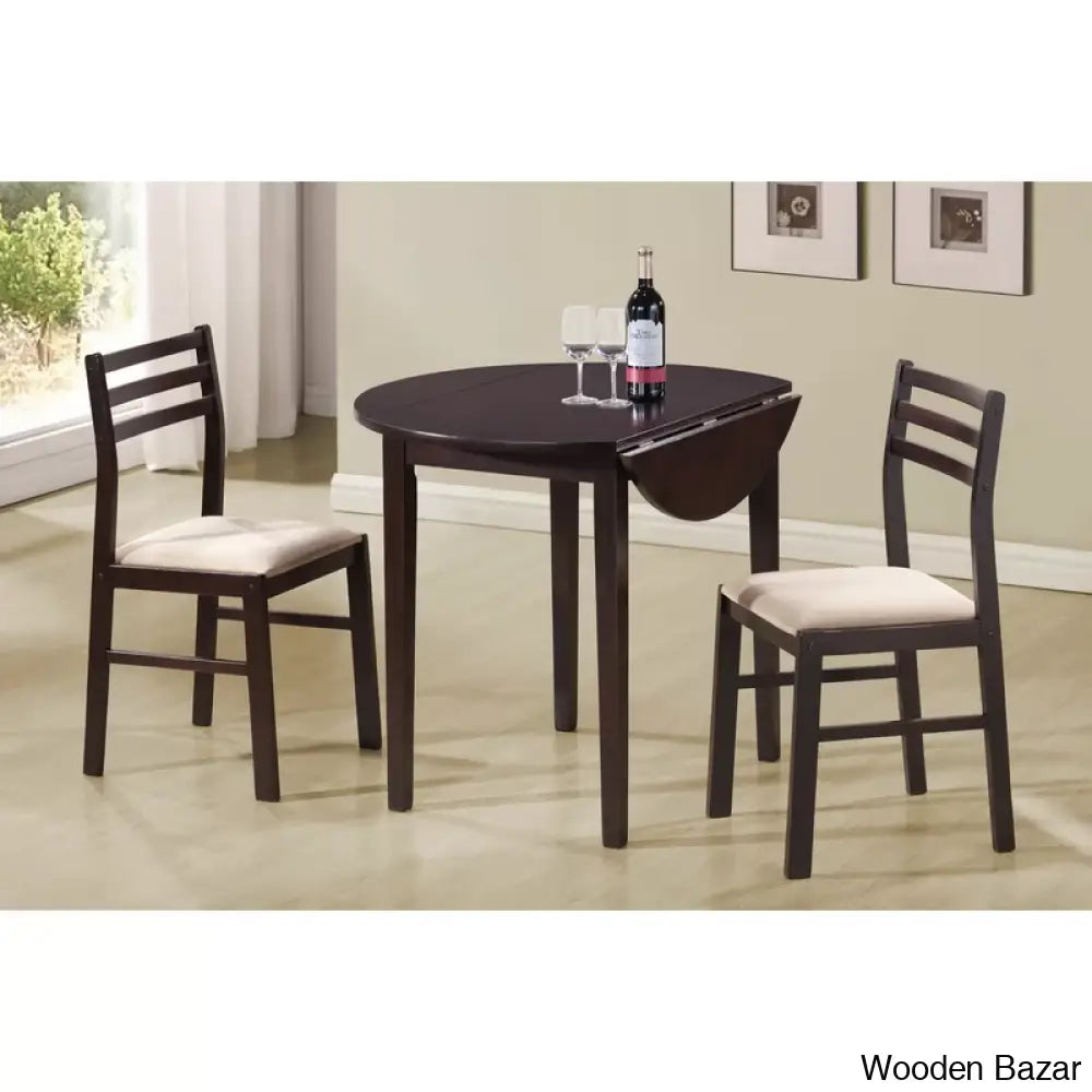 Nelly Modern 2 Seater Wooden Dining Table Set For Living