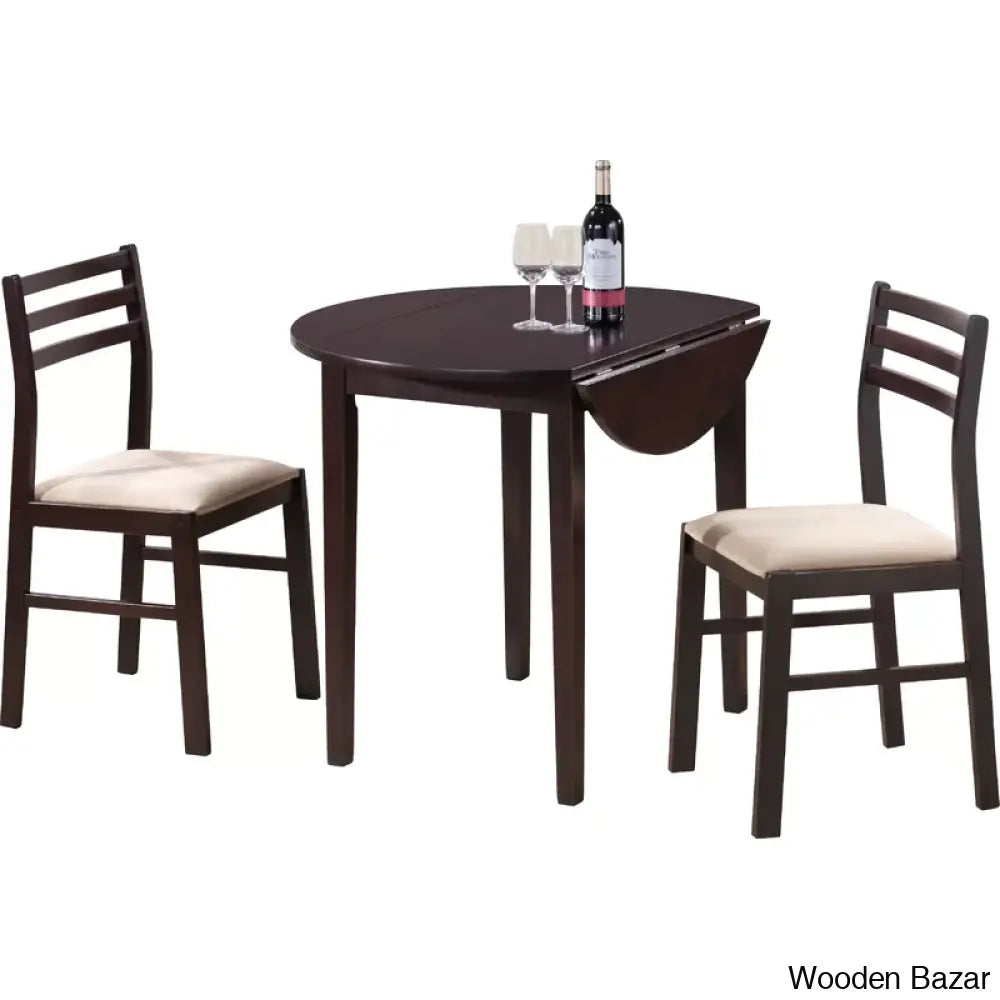 Nelly Modern 2 Seater Wooden Dining Table Set For Living