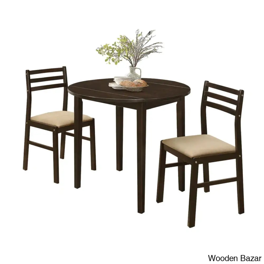 Nelly Modern 2 Seater Wooden Dining Table Set For Living