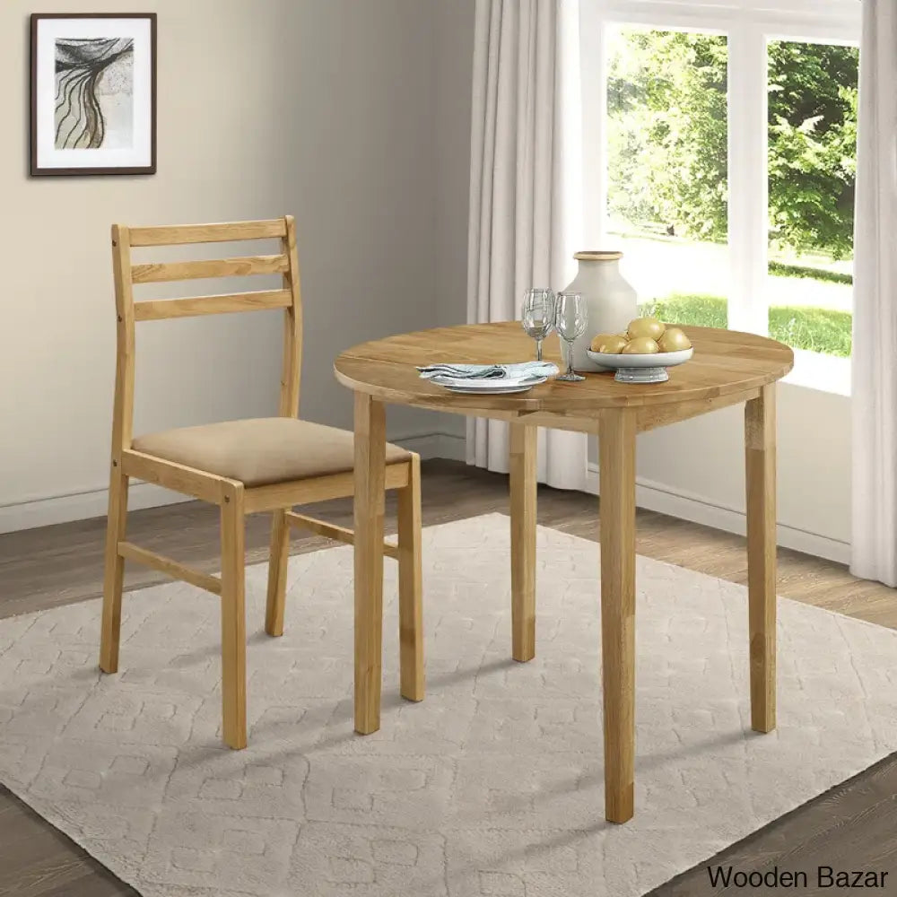 Nelly Modern 2 Seater Wooden Dining Table Set For Living