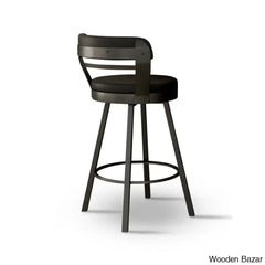 Neufeldo Swivel Upholstered Counter And Bar Stool With Metal Frame (Set Of 2)