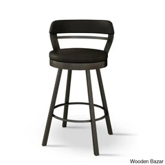 Neufeldo Swivel Upholstered Counter And Bar Stool With Metal Frame (Set Of 2)