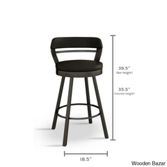 Neufeldo Swivel Upholstered Counter And Bar Stool With Metal Frame (Set Of 2)