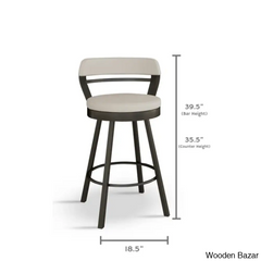 Neufeldo Swivel Upholstered Counter And Bar Stool With Metal Frame (Set Of 2)