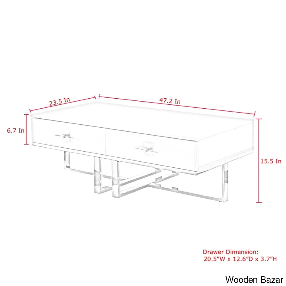 Nicolen Miller Plumeria Coffee And Center Table For Living Room Office