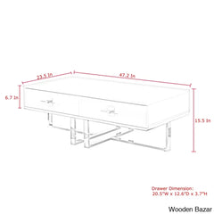 Nicolen Miller Plumeria Coffee And Center Table For Living Room Office