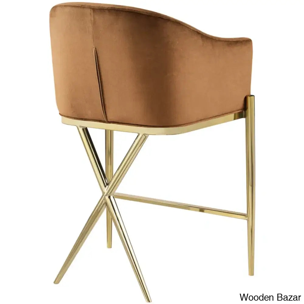 Nikoz Upholstered 26.5’’ Counter And Bar Stool With Metal Frame