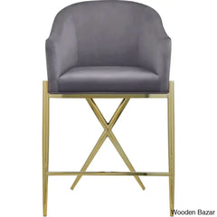 Nikoz Upholstered 26.5’’ Counter And Bar Stool With Metal Frame