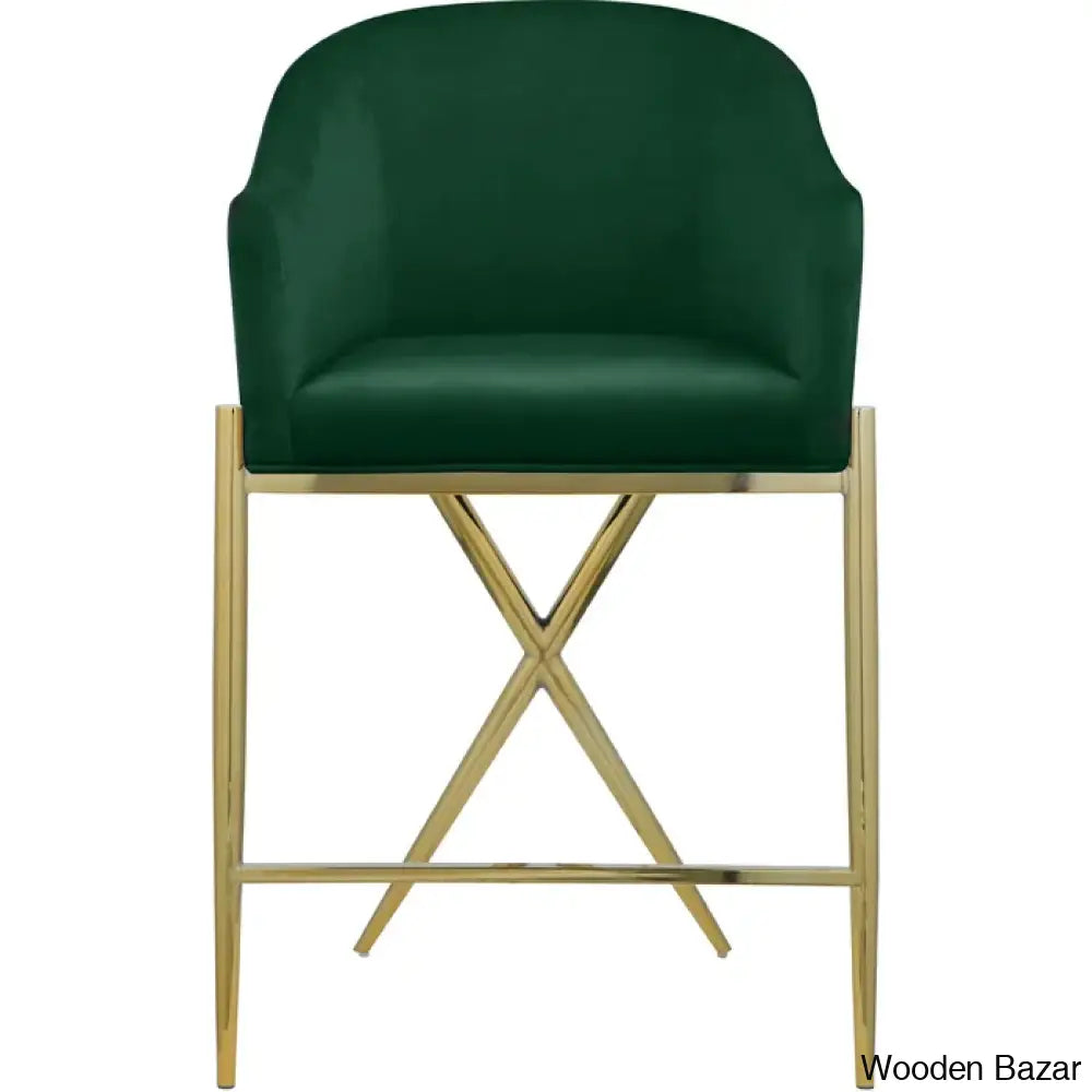 Nikoz Upholstered 26.5’’ Counter And Bar Stool With Metal Frame