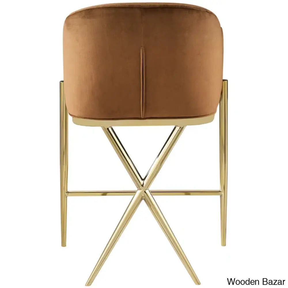 Nikoz Upholstered 26.5’’ Counter And Bar Stool With Metal Frame