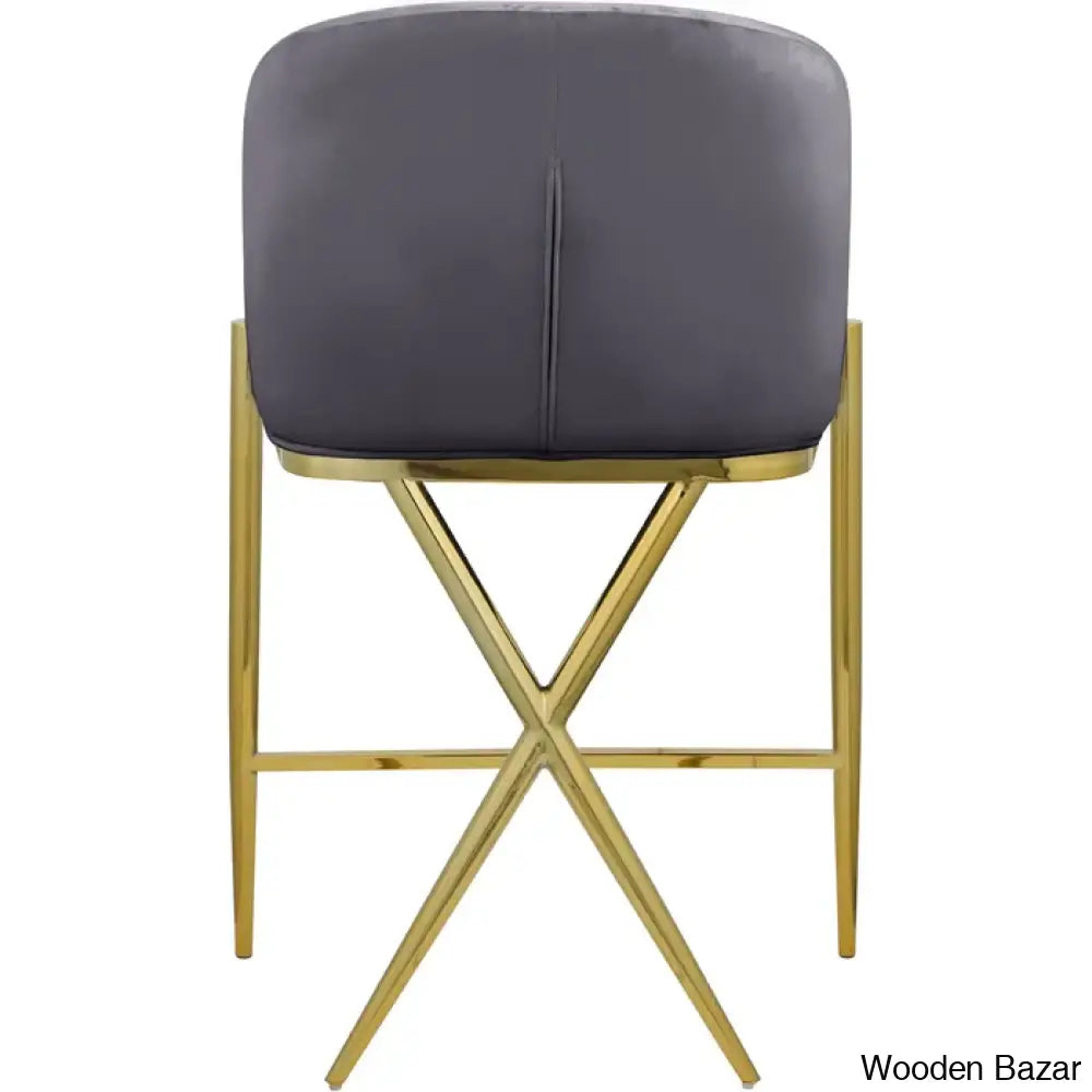 Nikoz Upholstered 26.5’’ Counter And Bar Stool With Metal Frame